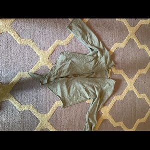 Gray tie up cardigan